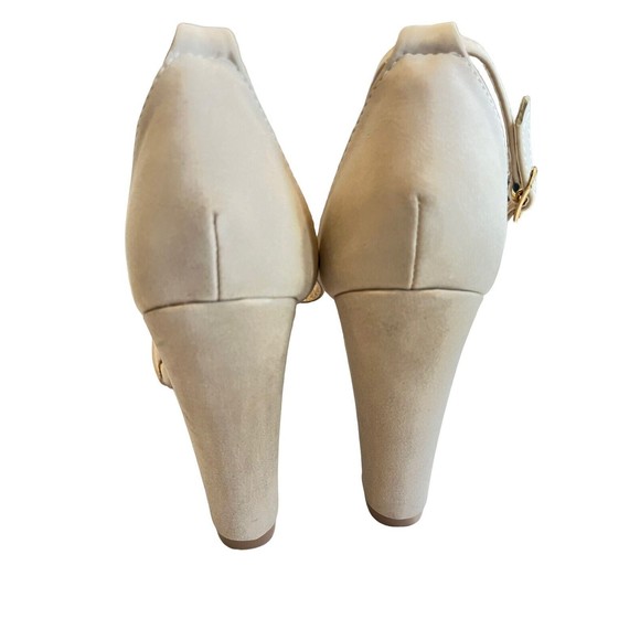 Just Fab sandals Womens Makemba Beige Suede Sexy Strap Size 11 - Picture 3 of 8